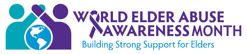 decorative banner with World Elder Abuse Awareness artwork