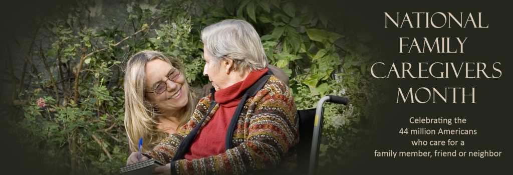 image showing an older woman and her caregiver