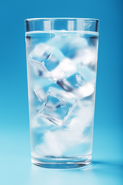 glass of ice water