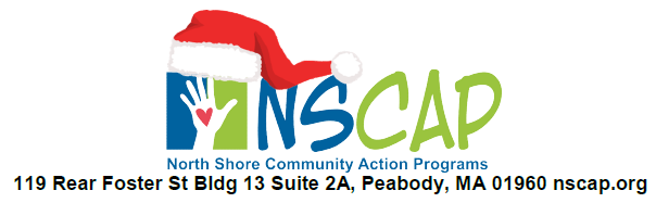 North Shore Community Action Programs logo with Santa Hat 
