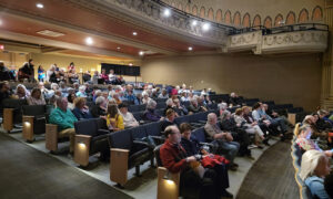 photo of participants at free screening of Singin' in the Rain at The Cabot.