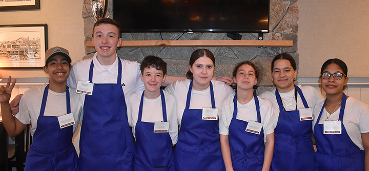 Students from Gloucester High School's Jr ROTC program help every year at the Meals on Wheels Breakfast Fundraiser.