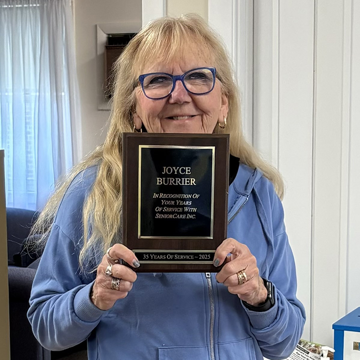 SeniorCare Site Manager was recognized this year for her 35 years of service to the older community as the Ipswich Meal Site Manager.