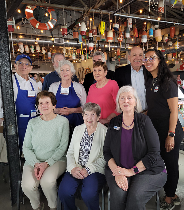 A group of happy volunteers