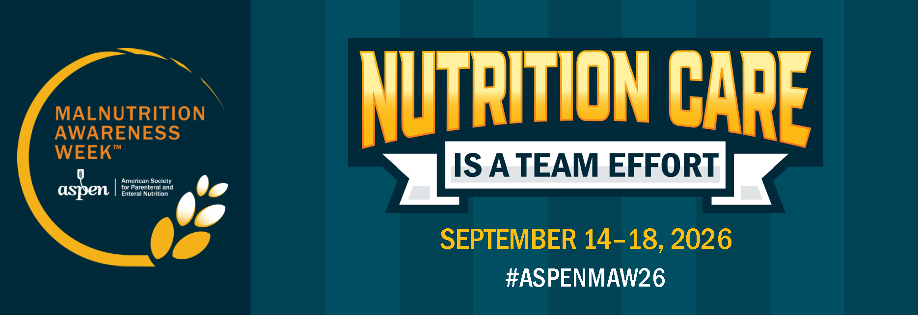 banner with 2026 Malnutrition Awareness Week logo and theme "Nutrition Care is a Team Event"